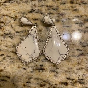 White marble Kendra Scott earrings
